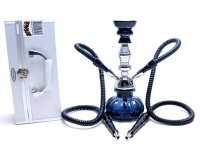 Black Mamba with case - Small 2 Hose 10 inch Hookah
